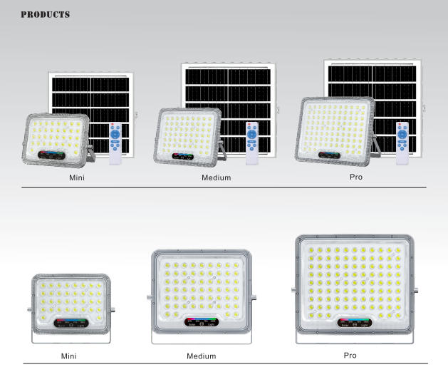 IP66 Solar-Powered Outdoor Floor Wall Ceiling Pole Light